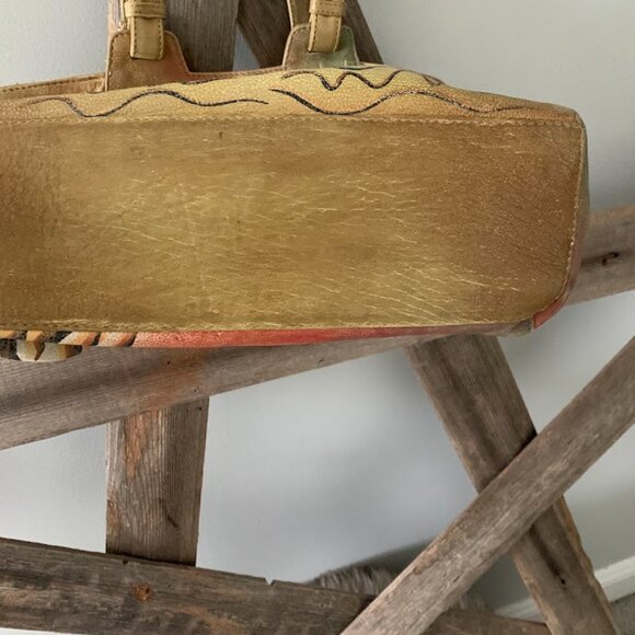 Great American Leather Works Hand-Painted Floral/Animal print Handbag - Picture 12 of 13